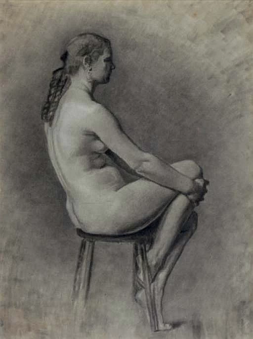 Studio di donna nuda seduta
